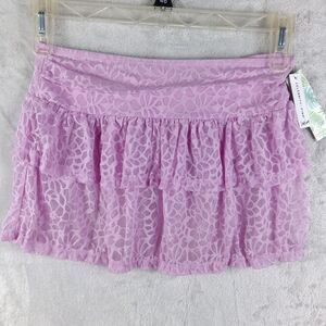 Celebrity Pink Swim Lace Skirt Juniors Sz M(7-9) Swimwear Lavender New With Tags